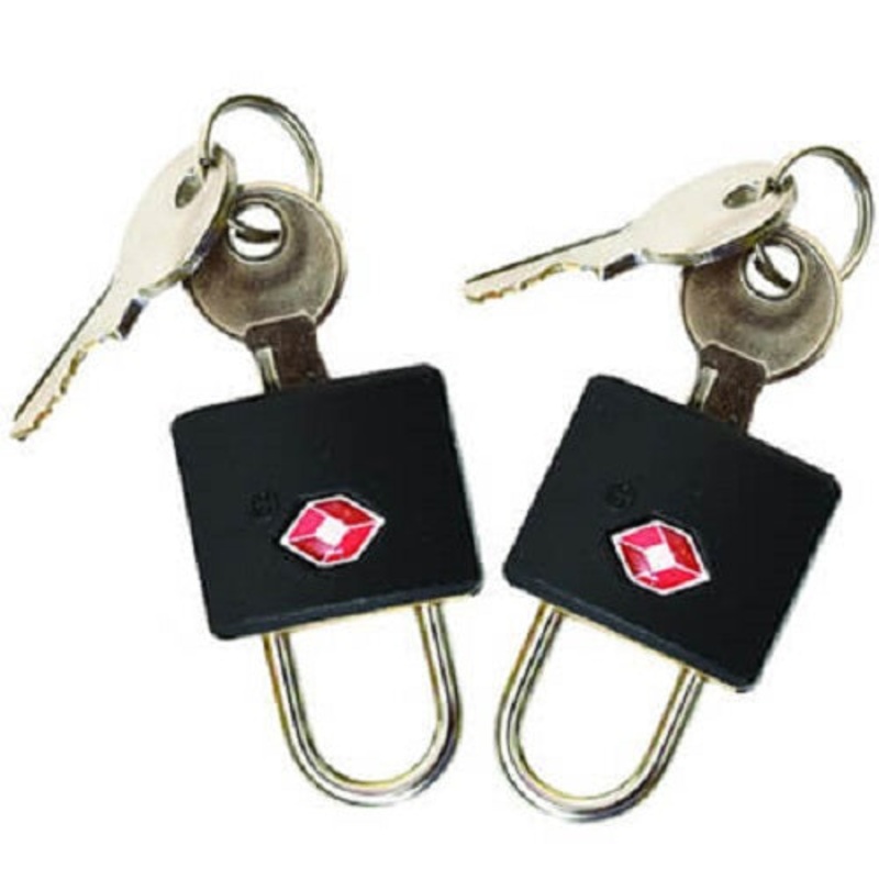 Trekmates TSA Key Padlock, Black, Pair